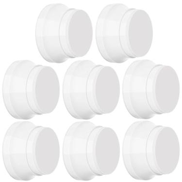 Imagem de 8 batentes de porta para parede, protetor de parede de maçaneta de porta de 4 x 2 cm com silicone e liga de alumínio, adesivo e amortecedor de porta de montagem de parafuso para paredes de casa e