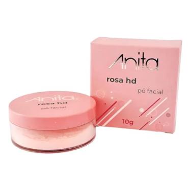 Imagem de Pó Facial Solto Anita HD Rosa, 10g - Acabamento Matte e Controle de Oleosidade - Maquiagem Profissional de Longa Duração
