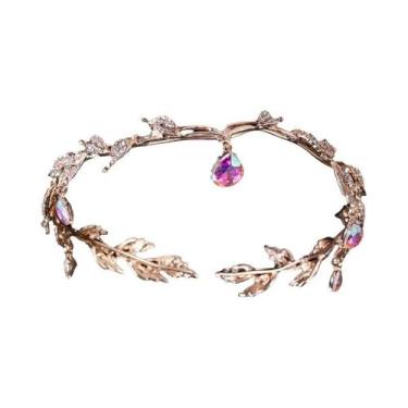 Imagem de Acessório De Cabelo Para Noivas Coroa De Elfo Com Cristais De Rhinesto