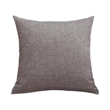 Imagem de Almofada quadrada espessada sólida, sofá, capa de almofada de sala de 