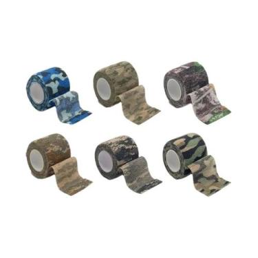 Imagem de Bandagem Elástica Camuflada 5x450cm Protetor Esportivo Autoadesivo Par