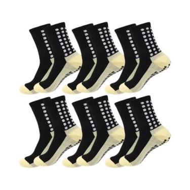 Imagem de Meias Antiderrapantes Unissex 6 Pares Para Futebol Basquete Futebol Am