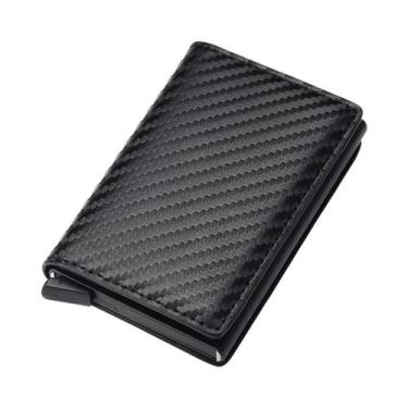 Imagem de Carteira Minimalista Para Cartões De Crédito Em Fibra De Carbono Preta