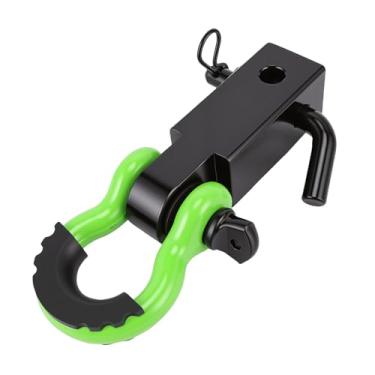 Imagem de Asixxsix Receptor de engate de 2 polegadas, 45000Lbs força de quebra, com pino de engate de 5/8 polegadas e 3/4 de anel D Shackle, para caminhão reboque Recuperação Off Road