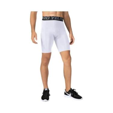 Imagem de Shorts De Compressão Masculinos De Secagem Rápida Com Bolso Para Trein