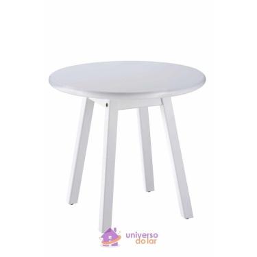 Imagem de Mesa Lateral Tramontina Modelo M Cor Branca com Tampo Redondo Tramontina