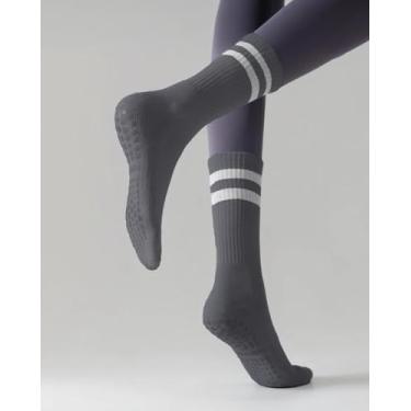 Imagem de Meias de cor gradiente, meias femininas de cano médio, absorção de suor (azul), Lcc746-06, One Size