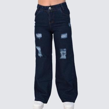 Imagem de Calça pantalona wide leg menina infantil juvenil 10 ao 16 - RJIMPOTS, 