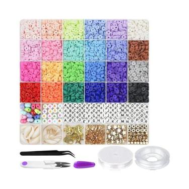 Imagem de 24 Cores De Contas De Argila Polimérica Redondas Planas De 6mm, 6000 P