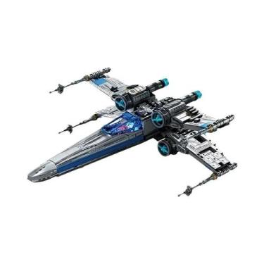 Imagem de Conjunto De Blocos De Montar Kids X-Wing Space Fighter Com Asas Retrát