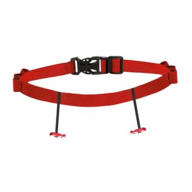 Imagem de harayaa Cinto de corrida com número de competição para triatlo, versátil, com suporte para número, premium, prático, essencial para homens e, Vermelho