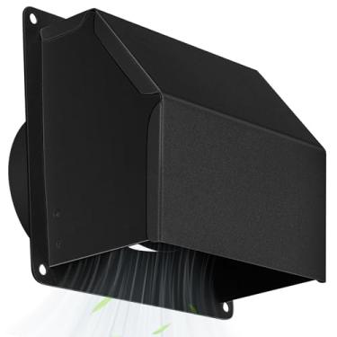 Imagem de MATEWORK Tampa externa de ventilação para secadora de 10 cm com capa frontal removível, ventilação de parede externa de metal com aba acolchoada antiretorno e design de fácil manutenção, saída de