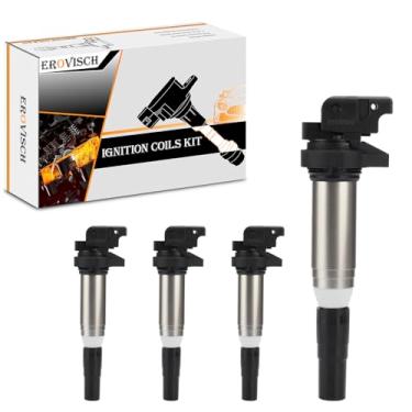 Imagem de Pacotes de bobina de ignição UF598 (conjunto de 4) - Compatível com Mini Cooper Countryman Paceman - Motor L4 1.6L - Substitui OEM C1692 52-2104 ZQR8SI302