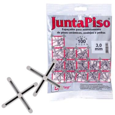 Imagem de Kit C/ 100 Espaçador Juntapiso 3mm Cortag