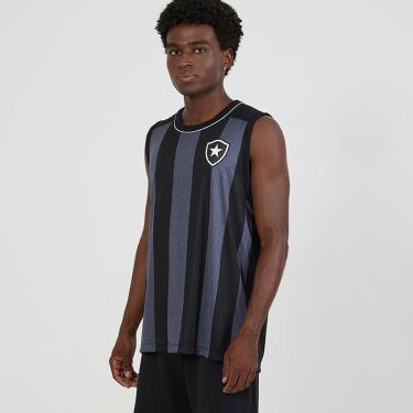 Imagem de Regata Botafogo Listrada Dry Preto-Masculino