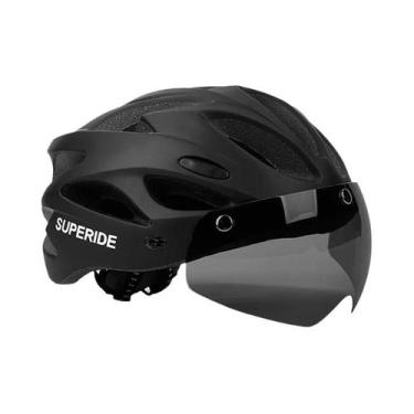 Imagem de Capacete De Ciclismo Unissex Ultraleve Com Óculos E Visor Solar Para M