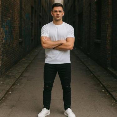 Imagem de CALÇA Jeans Skinny RASGADA Masculina Slim Elastano Sport 484 - Sport F