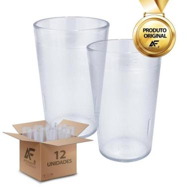 Imagem de Kit com 12 Copos Transparente em Policarbonato Inquebrável 250ml - Afe
