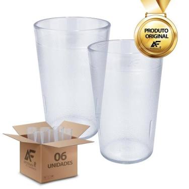 Imagem de Kit 6 Copos Transparente em Policarbonato Inquebrável 250ml - AFERSHOP