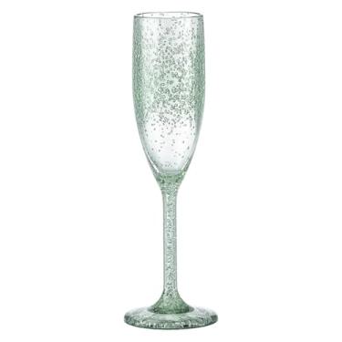 Imagem de Taça Champanhe Acrí­lico Detalhes Bolhas Verde 296ml