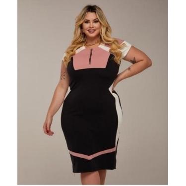 Imagem de Vestido MIDI Plus Size Vânia Moda Evangélica Feminina - Miss Flower, P