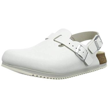 Imagem de Tênis de trabalho Birkenstock unissex profissional Tokyo super aderência de couro antiderrapante, Blanc Weiß Weiss, 7 Women/5 Men