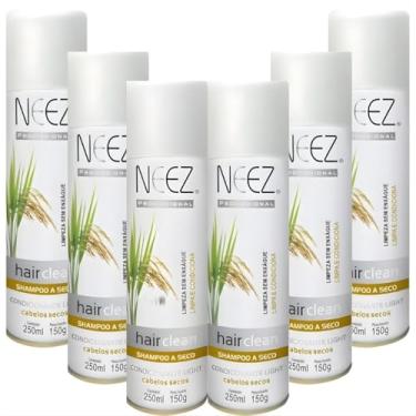 Imagem de Kit 6X Shampoo A Seco Para Cabelos Secos Neez Profissional Hidratante Limpeza Revitalizante 250ml