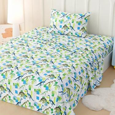 Imagem de Swiftify Jogo de lençol de solteiro infantil para meninos e meninas, jogo de cama de 3 peças para crianças, roupa de cama de microfibra macia escovada, bolso profundo, resistente a rugas e