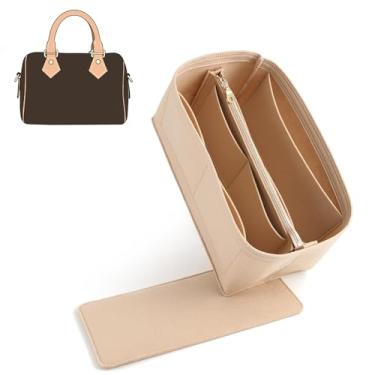 Imagem de OAikor Organizador de bolsa de feltro compatível com lv Speedy e mais (Speedy 25, bege)