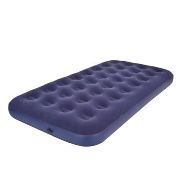 Imagem de Colchão Inflável Casal - Colchão de Ar para Camping, Casa e Visitas - 186x96x22cm - Estrutura Honeycomb Reforçada (Azul)