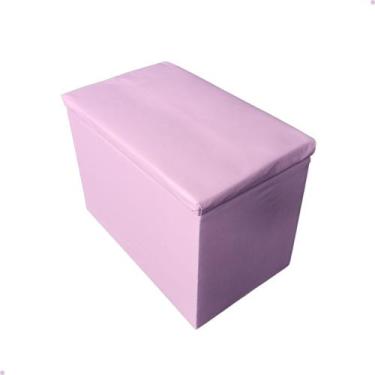 Imagem de Puff Bau Organizador Porta Objetos material sintético - lsnmix, Lilás