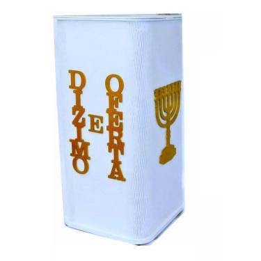 Imagem de Gazofilácio Dízimos E Ofertas Igreja Pintado Em Mdf Branco