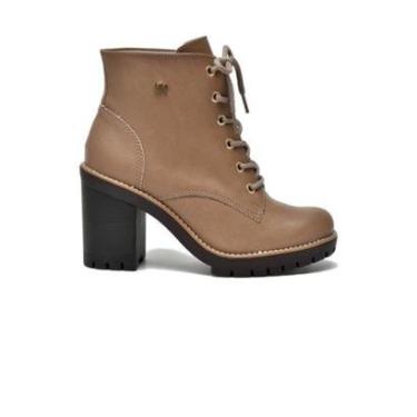 Imagem de Bota Coturno Via Marte Salto Alto 006-001-02 Tan-Feminino