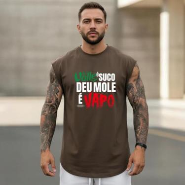 Imagem de Camiseta Cavada Regata Carnaval Masculina Algodão Premium Frases - Ver