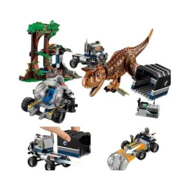 Imagem de Conjunto De Blocos De Montar Dinossauros Giganotosaurus Therizinosauru