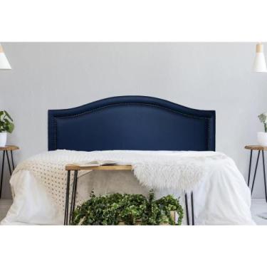 Imagem de Cabeceira King Estofada para Cama Box, Modelo Curva Luxo com Tachas 1,