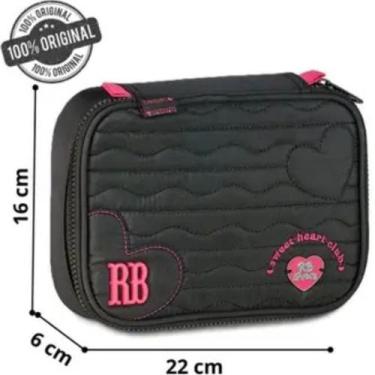 Imagem de Estojo Escolar Juvenil Box Quadrado Color RB Lovers Rebecca Bonbon Ofi