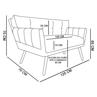 Imagem de Namoradeira Anitta Suede Bege Castanho