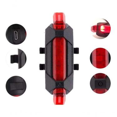 Imagem de Lanterna Traseira Sinalizador Bike Bicicleta Recarregável