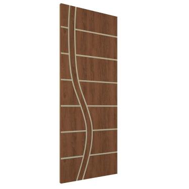 Imagem de Kit 3 Portas De Madeira Frisada U.v 210cm X 80cm - R70ss Imbuia