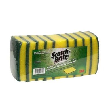 Imagem de Esponja 3m d face scotchbrite vd/am c/10 - SCOTCH BRITE