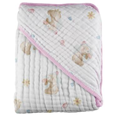 Imagem de Toalha de Banho Bebê Soft Com 3 Camadas De Fralda Baby Joy