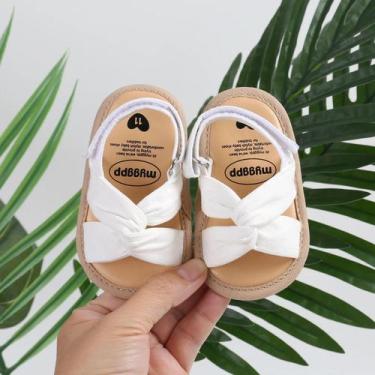 Imagem de Sandálias Infantis Antiderrapantes com Laço - Sapatos de Princesa para
