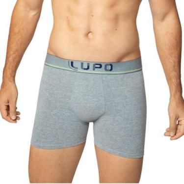 Imagem de Cueca Lupo Boxer Algodão com Elastano 784-067, Chumbo mescla, G
