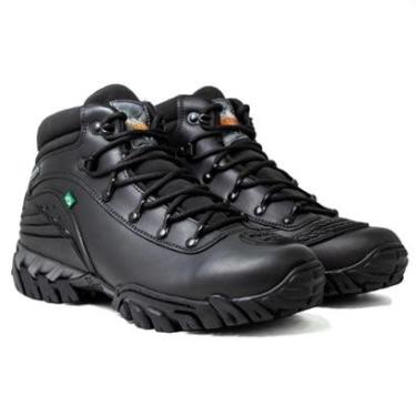 Imagem de Bota Masculina Macboot Motors Hades Couro Cano Médio Proteção Cadarço HADE02-Masculino