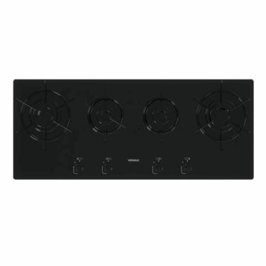 Imagem de Cooktop Venax Linear Arena 4 Bocas Preto De Embutir A Gás Em Vidro Temperado Bivolt P24629