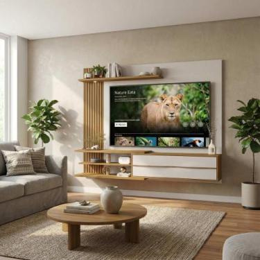 Imagem de Painel Para Tv Nt 1355 - Off White / Freijó - Notável - NOTVEL