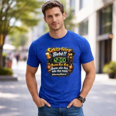 Imagem de Camiseta Masculina Sexta Feira Quem Fez Fez Novidade Oferta - Agil, Az