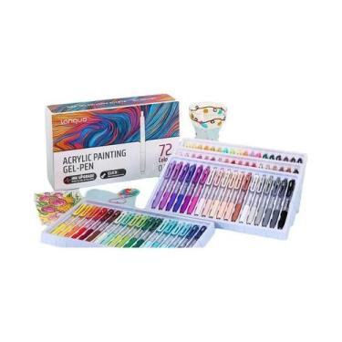 Imagem de Conjunto De Canetas Gel Acrílicas Languo 36/90 Cores Retráteis 0.7mm M