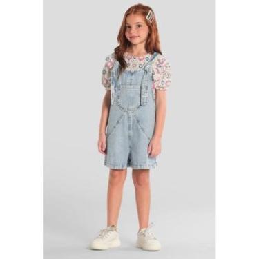 Imagem de Jardineira infantil menina em jeans Mundi-Feminino